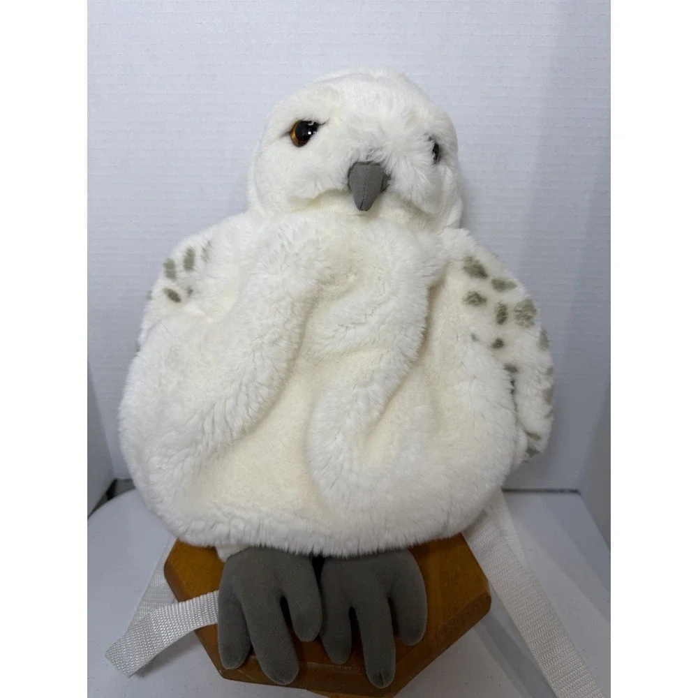Harry‎ Potter Hedwig Snowy Owl Plush Backpack Universal Studios White Plush Bag